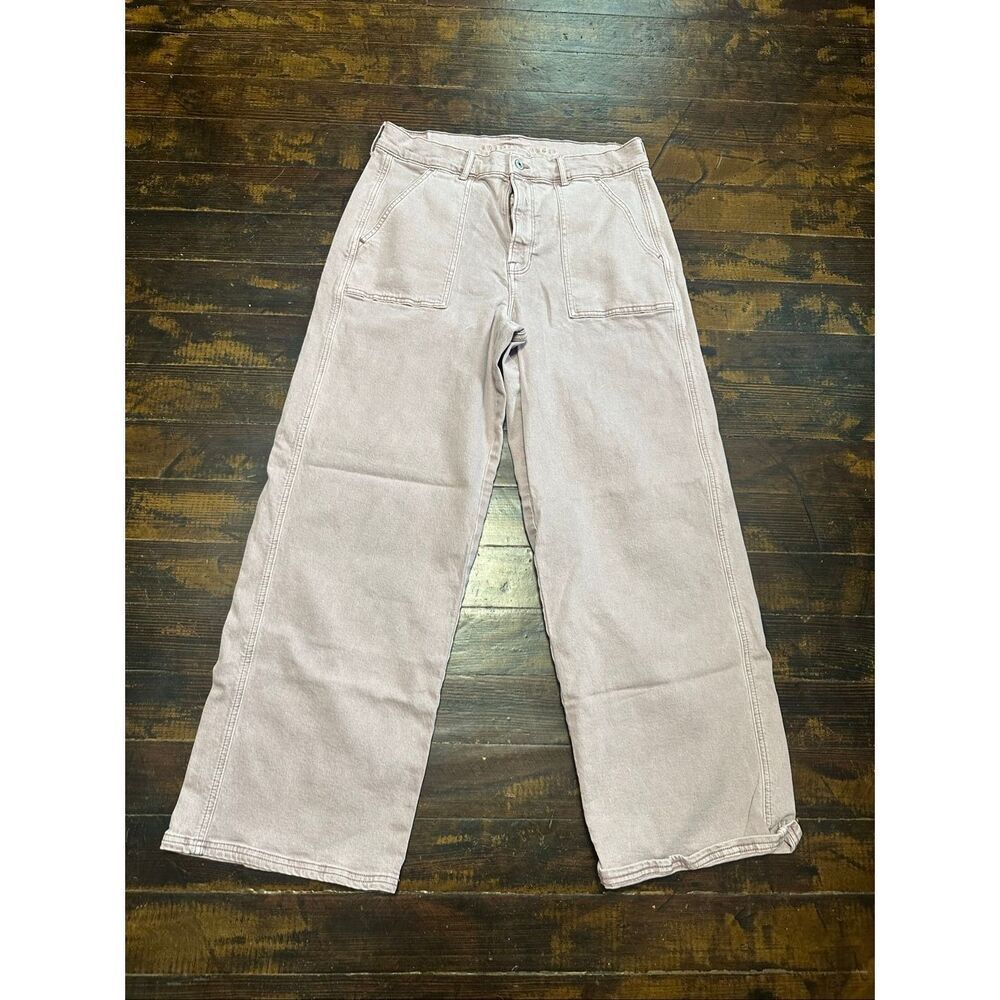 American Eagle Y2K skater destroyed 14 pink wide leg normcore jeans